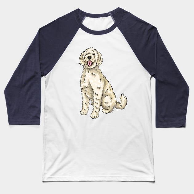 Labradoodle Baseball T-Shirt by Shirin Illustration